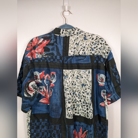 Vintage Goouch Shirt Lot of 3 Size Medium 100% Linen 90's Abstract Lightweight - Picture 5 of 16